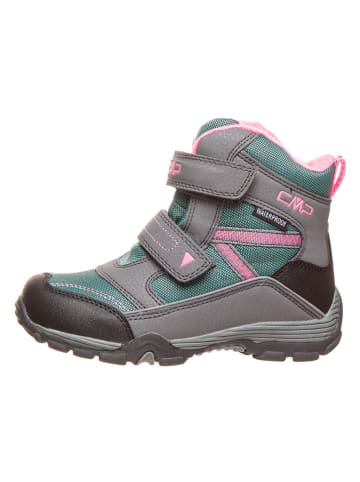 CMP Winterboots grijs/groen/roze