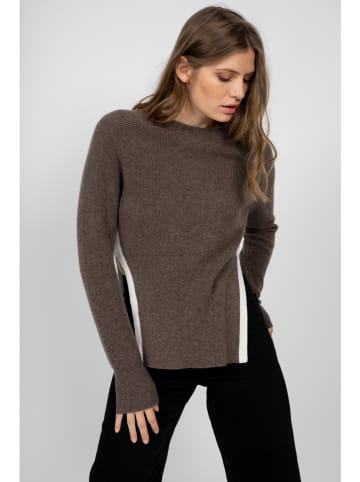 Just Cashmere Kaszmirowy sweter "Hailey" w kolorze brązowym