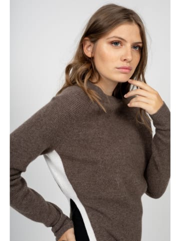 Just Cashmere Kaszmirowy sweter "Hailey" w kolorze brązowym