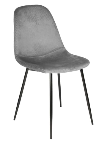 Rétro Chic 2er-Set: Esszimmerstühle "Giulia" in Grau - (B)42,5 x (H)87 x (T)44 cm