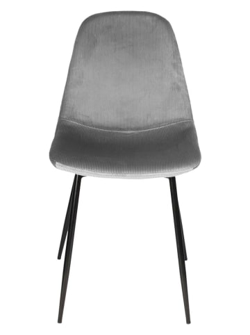 Rétro Chic 2er-Set: Esszimmerstühle "Giulia" in Grau - (B)42,5 x (H)87 x (T)44 cm
