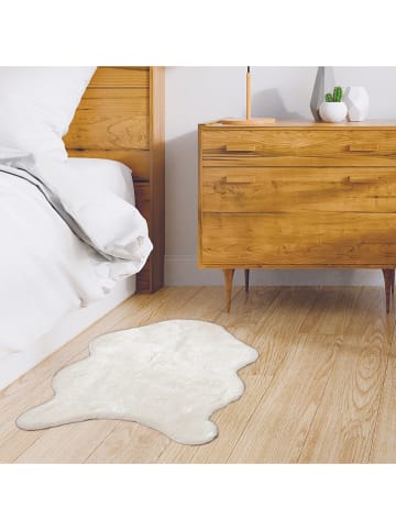 THE HOME DECO FACTORY Laagpolig tapijt crème - (L)90 x (B)60 cm