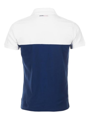 Peak Mountain Koszulka polo "Caloste" w kolorze granatowo-białym