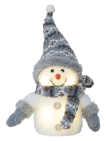 STAR Trading Decoratief ledfiguur "Joylight" wit/grijs - (B)15 x (H)25 x (D)9 cm