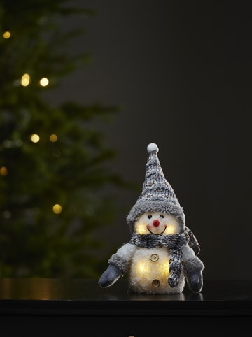 STAR Trading Decoratief ledfiguur "Joylight" wit/grijs - (B)15 x (H)25 x (D)9 cm
