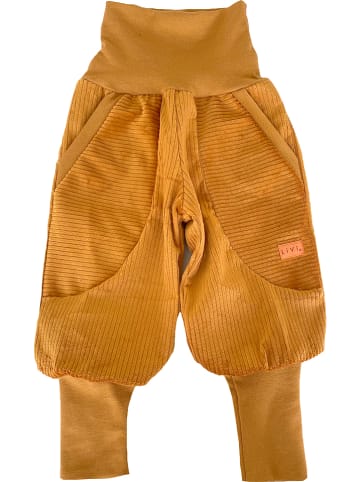 LiVi Spodnie szturksowe "Streetstyle" w kolorze jasnobrązowym