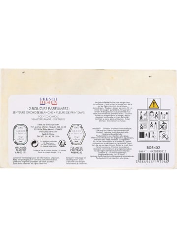 Ethnical Life 3-delige set: geurkaarsen wit/naturel, 2x 55 g