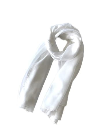 Made in Silk Zijden sjaal wit - (L)180 x (B)90 cm