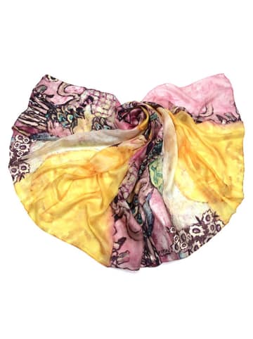 Made in Silk Zijden sjaal meerkleurig - (L)190 x (B)110 cm