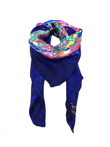 Made in Silk Seiden-Tuch in Blau/ Bunt - (L)90 x (B)90 cm