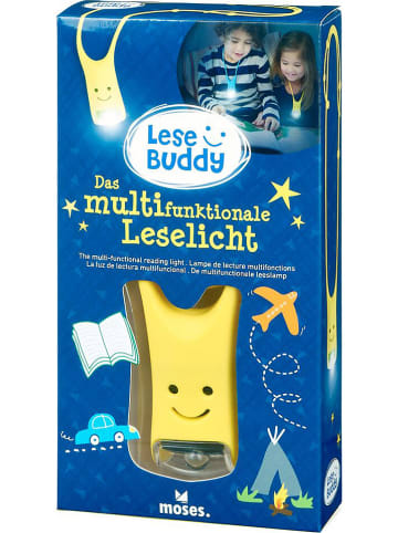 moses. Lampka LED "Reading Buddy" w kolorze żółtym do czytania - 39,5 x 3,3 x 2,9 cm