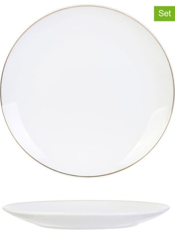 every ware 12er-Set: Frühstücksteller in Weiß - (H)2,4 x Ø 20,3 cm