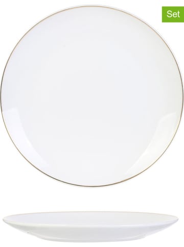 Rétro Chic Talerze śniadaniowe (12 szt.) w kolorze białym - wys. 2,4 x Ø 20,3 cm