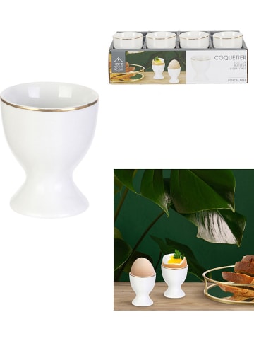 every ware 6-delige set: eierdoppen wit - (H)7,2 x Ø 4,8 cm