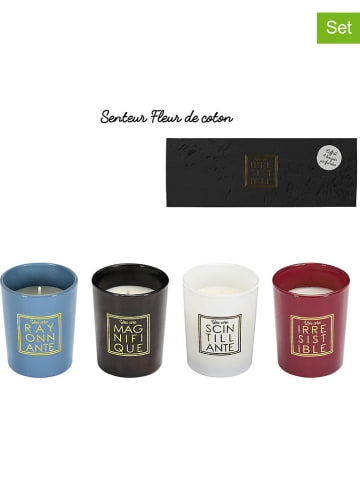 Rétro Chic 4-delige set: geurkaarsen meerkleurig - 4x 45 g