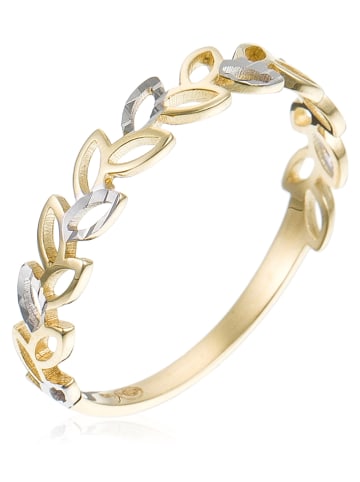 L instant d Or Gouden/witgouden ring "Feuille détachée"