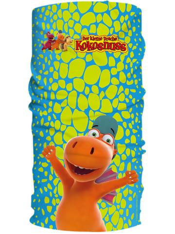 Panther Colsjaal "Het kleine draakje kokosnoot" turquoise/groen/oranje