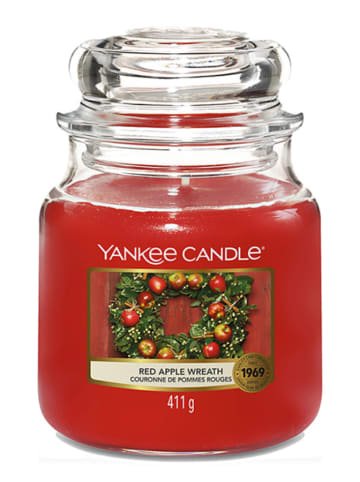 Yankee Candle Średnia świeca zapachowa - Red Apple Wreath - 411 g