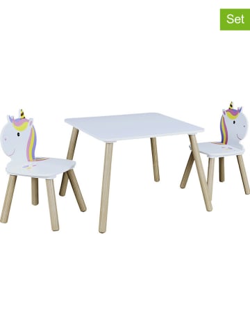 The Home Deco Kids 3-częściowy zestaw "Licorne" w kolorze białym