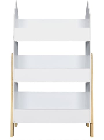 The Home Deco Kids Boekenkast "Gabriel" wit/lichtbruin - (B)60 x (H)100 x (D)27 cm