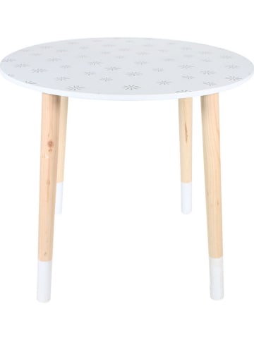 THE HOME DECO FACTORY 2er-Set: Beistelltische in Weiß/ Hellbraun