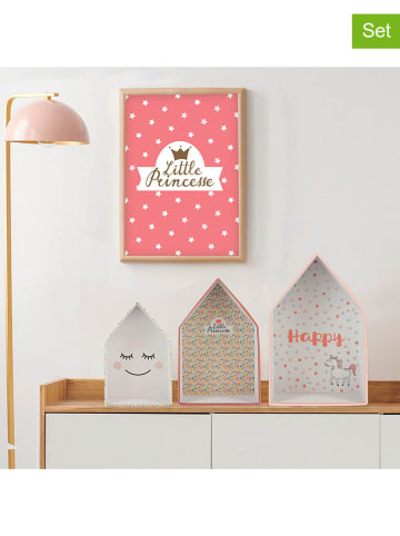 The Home Deco Kids 3er-Set Dekoboxen in Rosa/ Bunt