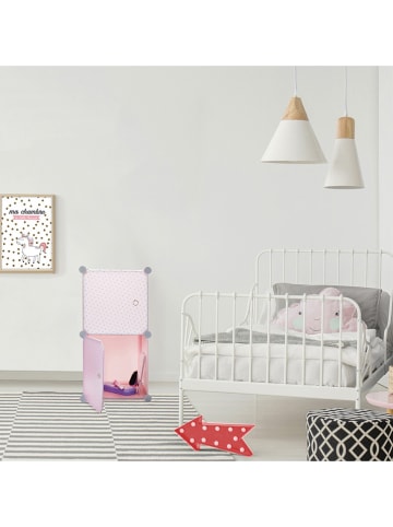The Home Deco Kids Regał modułowy "Armoire" w kolorze różowym - 34 x 63 x 32 cm