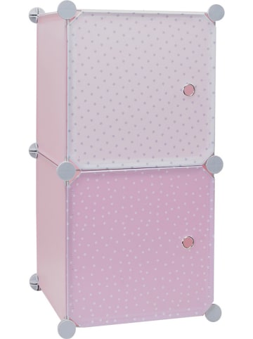 The Home Deco Kids Modulair wandmeubel "Armoire" lichtroze/roze - (B)34 x (H)63 x (D)32 cm