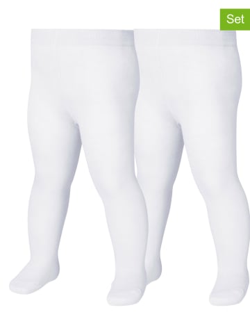 Playshoes Rajstopy termiczne (2 pary) w kolorze białym