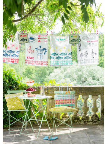 Overbeck and Friends Theedoek "La Mer" rood/blauw - (L)70 x (B)50 cm