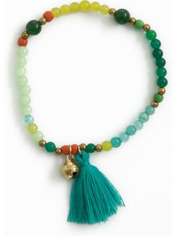 Overbeck and Friends Armband "Bali" groen/petrol - Ø 6 cm