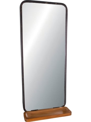 Anticline Spiegel in Schwarz/ Natur - (B)33,5 x (H)76,5 x (T)14 cm