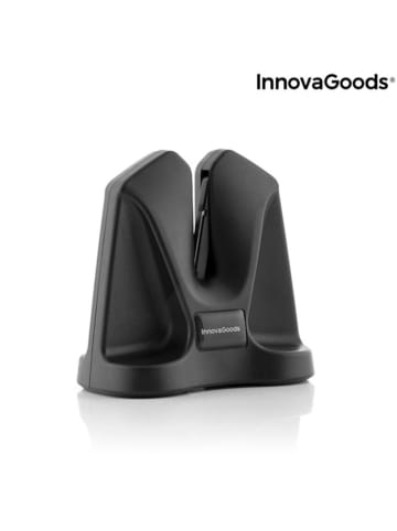 InnovaGoods Ostrzałka w kolorze czarnym do noży - 9,5 x 9,4 x 5,5 cm