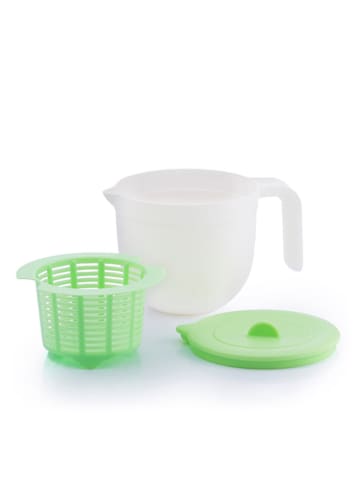 InnovaGoods Forma w kolorze zielonym do przygotowania sera - 13,5 x 19 x 12 cm