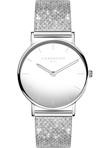 Liebeskind Kwartshorloge zilverkleurig/wit