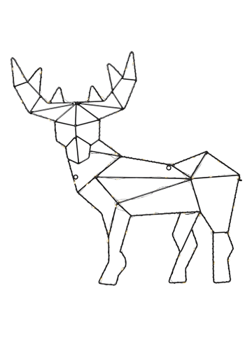 Best Season Decoratieve ledhanger "Cupid" zwart - (B)47 x (H)49 cm