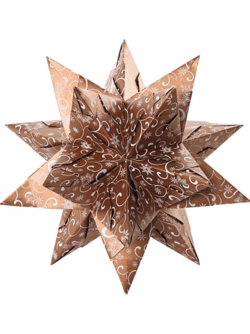 folia PAPER Bascetta-Stern-Bastelset "Weihnachtsornament" in Braun - Ø 20 cm
