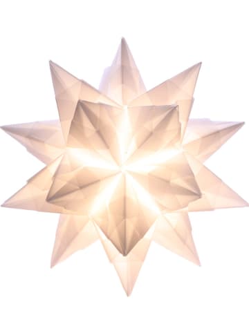 folia PAPER Bascetta-ster-knutselset "Transparant" wit - Ø 10 cm