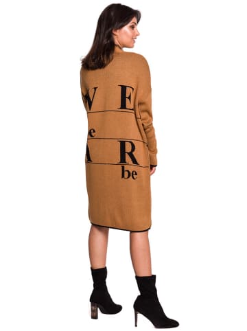 Be Wear Kardigan w kolorze jasnobrązowo-czarnym ze wzorem