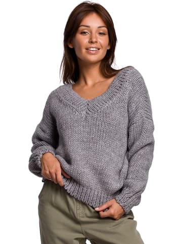 Be Wear Sweter w kolorze szarym