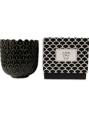 Deco Lorrie Geurkaars "Citrus" zwart - 430 g