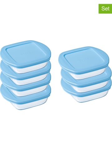 Pyrex Pojemniki (7 szt.) "My first Pyrex" w kolorze błękitnym - 350 ml
