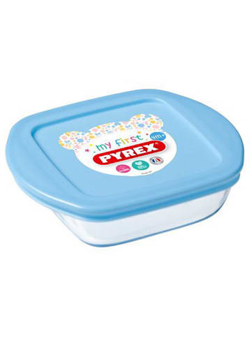 Pyrex Pojemniki (7 szt.) "My first Pyrex" w kolorze błękitnym - 350 ml