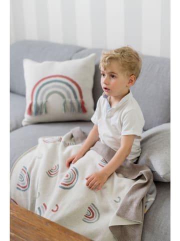 Kindsgut Kinderdecke "Regenbogen" in Beige/ Braun - (L)100 x (B)80 cm