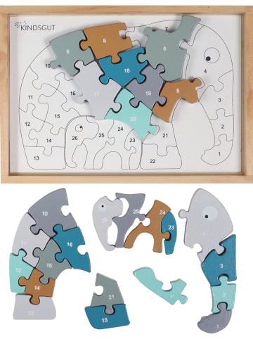 Kindsgut 26-delige houten puzzel "Olifant" - vanaf 3 jaar