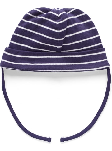 Steiff Muts donkerblauw/wit
