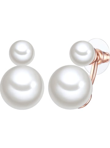 Perldesse Rosévergold. Ohrstecker mit Perlen
