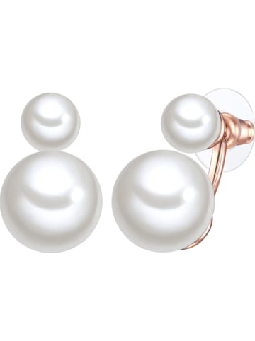 Perldesse Rosévergulde oorstekers met parels