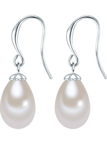 Perldesse Verzilverde oorhangers met parels