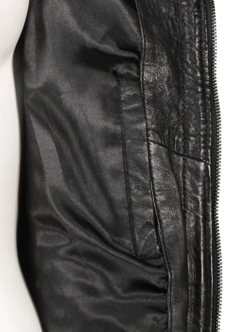 Caminari Skórzana kurtka "Rash" w kolorze czarnym